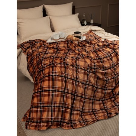 Texrepublic blanket, size 140x200 cm, brown color-9