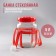 Glass jar, with a hole for a hydraulic plant, 5 l, the color is red