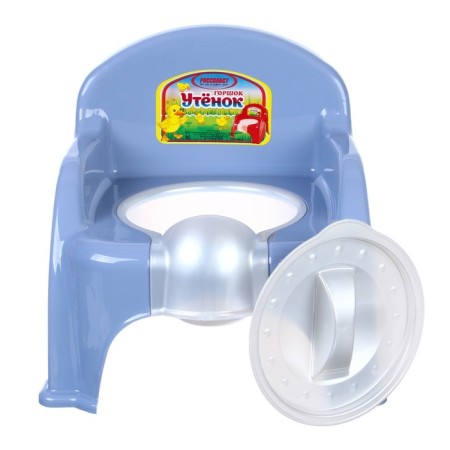 Pot children's “duckling” with a lid, bluish-gray / white 310x295x280mm