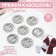 Buckwheat Cabocons with rhinestones "Circle" for bows, d = 18 mm, 10 pcs, silver color