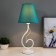 Lamp table Marcel 1x15W E14 18x18x42cm White/turquoise Risalux