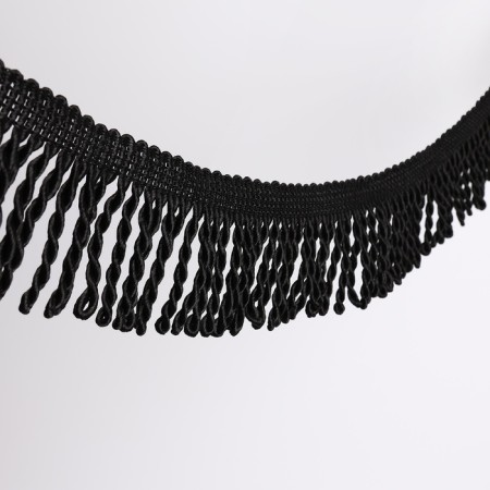 Decorative braid "Furger", 55 mm, 10 ± 0.5 m, black color
