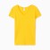 T-shirt female V-shaped neckline, yellow color, size 48
