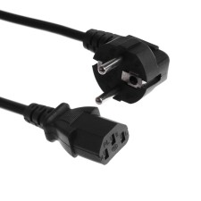 Power cable Luazon KDGN-005, SCHUKO-C13, 10 A, 5 m, 3 residential, black