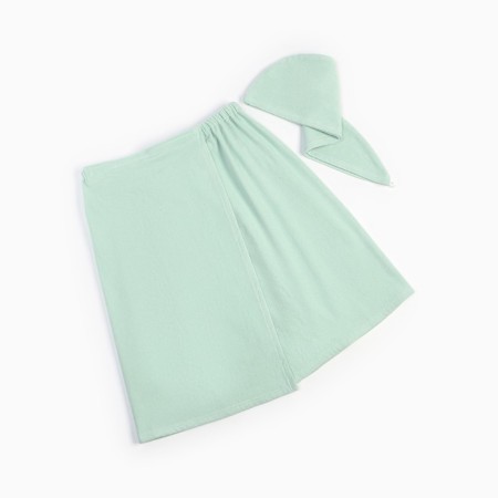 SUCH STOPS SAME AND I: PAREO towel 68*150cm + Chalma, central al-turquoise, 100%HL, 320 g/m2-4