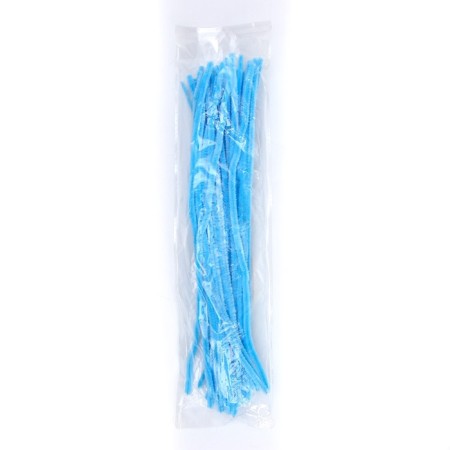 Wire with pile for crafts and decor set of 50 pcs., Size 1 pc. 30 × 0.6cm, shave light blue-3