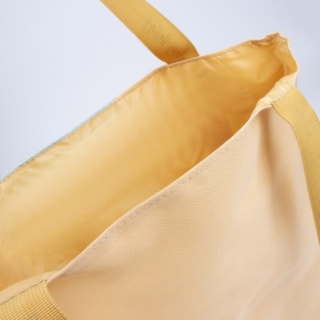 Vangog Flower-shoper bag without lightning with lining, beige color-5