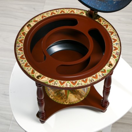 Globe bar decorative "Captain Map" with a stand below 41.6x41.6x56 cm-8