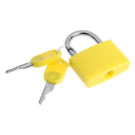 The castle of a hinged suitcase, medium, 30x42 mm, yellow-1