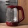 Electric kettle Luazon LSK-1809, glass, 1.8 l, 1500 watts, backlight, red