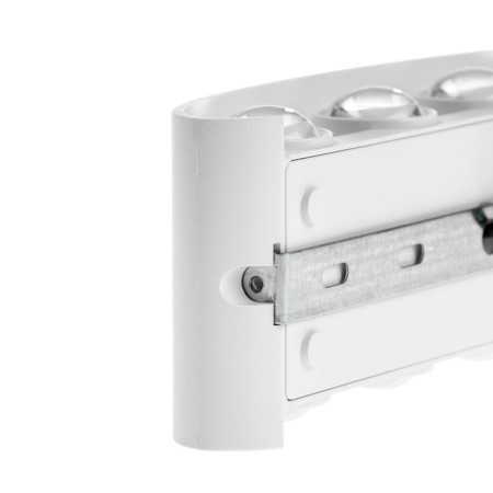 Front Facade "Semesfer", FSD-067, 8 W, 3000K, 4 rays, IP65, 220 V, plastic, white 1008421-8