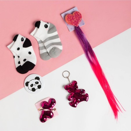 Gift set Advent KAFTAN "Panda": socks (river 14-16) and accessories-2