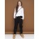 Pants for girls, height 140 cm, black color