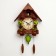 Watch walls, series: pendulum, "grape vine", smooth move, 63 x 10 x 36 cm, brown