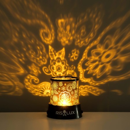 Mehendi spin-itchor LED USB/from Black batteries 10.8x10.8x1.5 cm Risalux