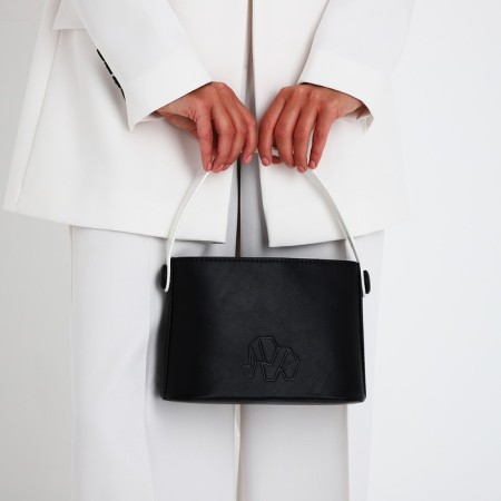 Bag Cross-Bodi with a zipper, black color-8