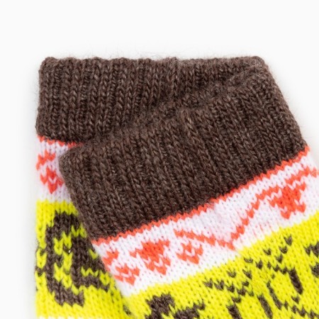 Noski children's woolen, brown color, size 11-12-1