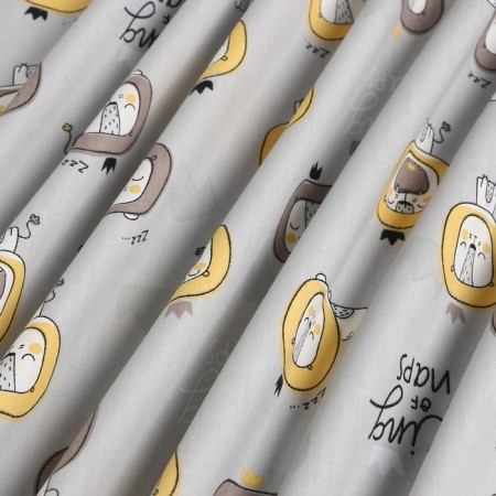 Printed "lion" Sh.160 cm, satin, 100% cotton-5