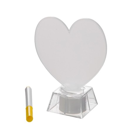 Spinker "heart" LED 3XAG10 with marker for inscriptions 10x10x13 cm-7