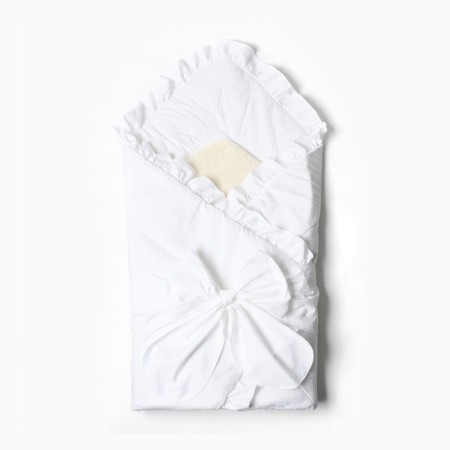 The envelope-condensed with a fur insert, the color is white, size 100x100 cm