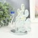 Souvenir glass "Peacock with a fluffy tail" The effect of Muranian glass 8x14x13 cm