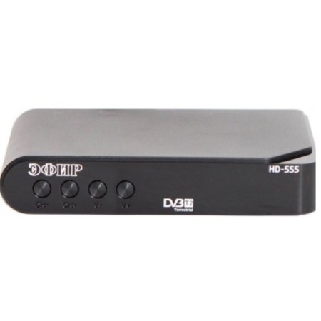 TV prefix DVB-T2 Ether HD-555 Edo display, trained remote control