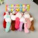 Fluffy on the ring "Poodle with colored ears and tail and bow" mix 18.5x6x5 cm