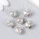 Bead for creativity Metal "Prince" silver 1x1.1 cm