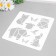 Plastic stencil "Animals Origami" 15x15 cm