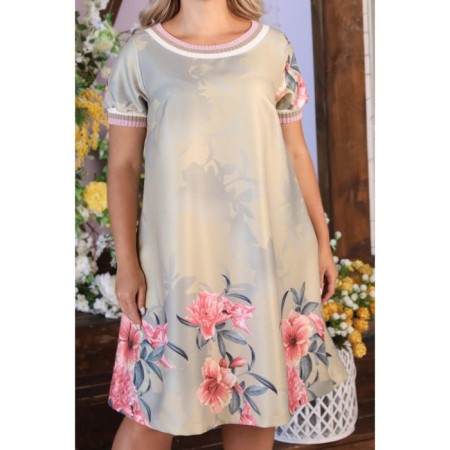 Female dress, size 62, beige color-9