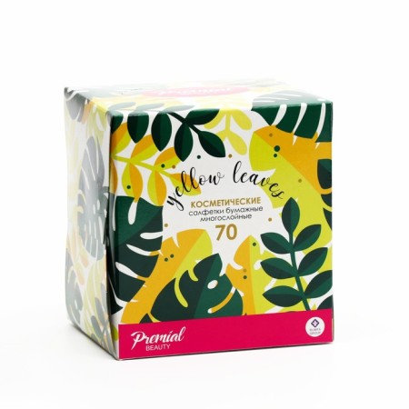 Premial napkins cosmetic 3-layer in the box non stop, 70 pcs mix