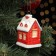 Fir -tree porcelain toy "House New Year No. 2", fastening loop, 8 cm