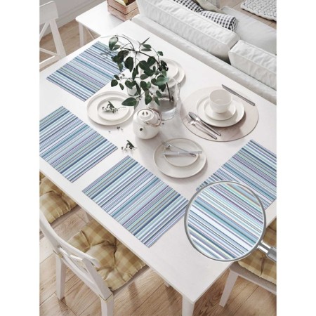 A set of napkins for setting the table "Striped open spaces", rectangular, size 32x46 cm, 4 pcs-1