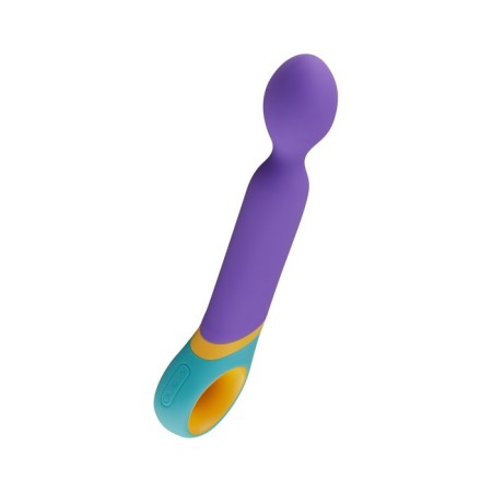 Unrealistic vibrator PMV Base Wand, silicone, purple color, 24 cm-5