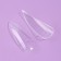 Tips for nail extension, 100 pcs, forms of almonds, short contact zone, transparent color