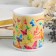 Sublimation mug "Porky with joy" butterflies, 320 ml