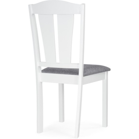 Wooden stool Bert array of gvee/fabric, white/gray 42x46x92 cm-3