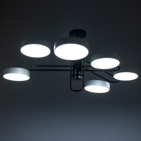 Chandelier 625356/6 LED 78W 3 modes 3000-6000k black-white 96x96x33 cm-2