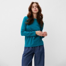 Women's Longsliv Minaku: Basic Line Emerald Color, Size 44