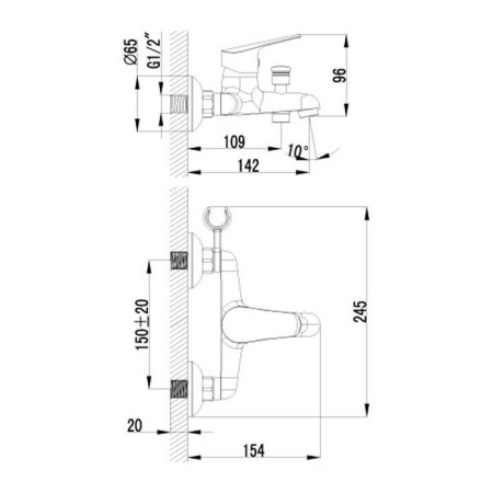 Lemark Partner LM6552C bath mixer-1