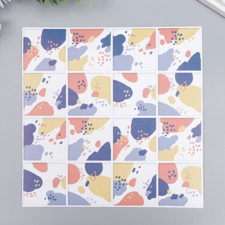 Stick on tile "Color spots" set 6 pcs 20x20 cm-2