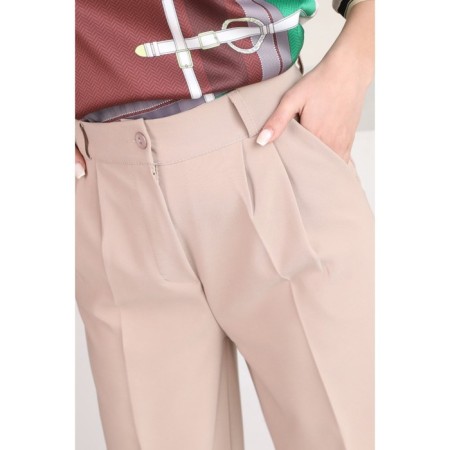 Female trousers, size 50, milk color-8