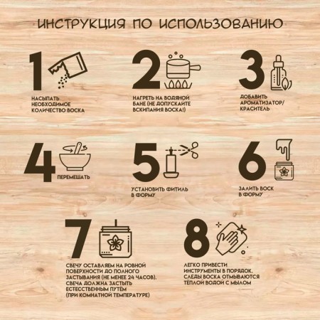 Воск соевый для изготовления свечей 1000 гр температура плавления 52°-2