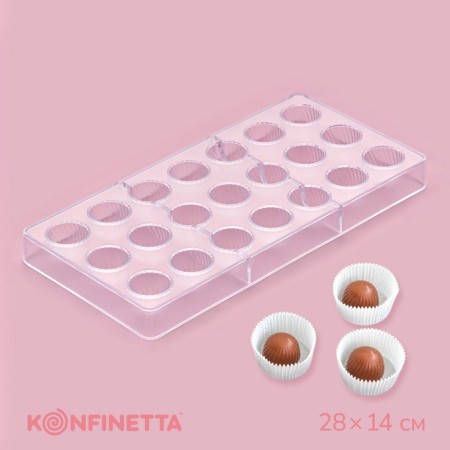 Konfinetta chocolate form "Komilfo", 28 × 14 cm, 21 cells