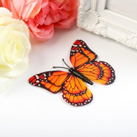 Magnet Plastic "Butterfly Rainbow" double wings, mix 6.2x, 7.1 cm-2