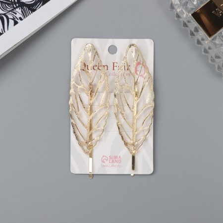 Invisibility for hair "Florence" (set 2 pcs) sheet, 7.5 cm, gold-2