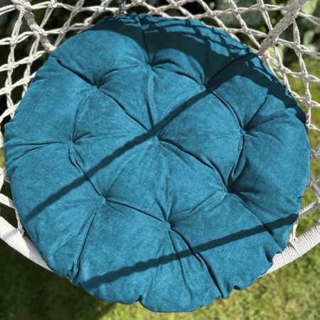 Pillow for swing "Tina", diameter 60 cm, turquoise color-2