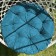 Pillow for swing "Tina", diameter 60 cm, turquoise color