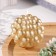Figure candle "Babble" round, 5.5x5.5 cm, gold