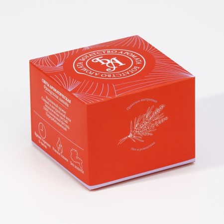Aromatic candle made of soy wax with dry flowing "Garnish" 4.5x6 cm, 80 g-9